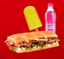 Combo 4 (sánduche BOTY de pernil + gaseosa de 250ml + paleta aloha)